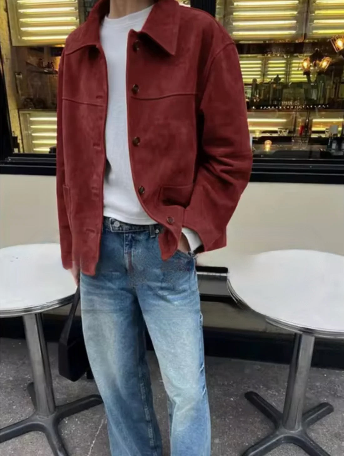 Josea – Giacca in pelle scamosciata vintage