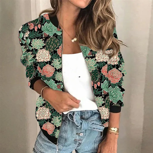 Grace - Giacca con zip stampat