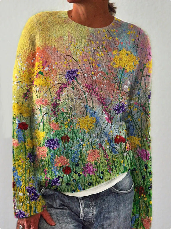 Sofia - Maglia da donna con stampa floreale 3D