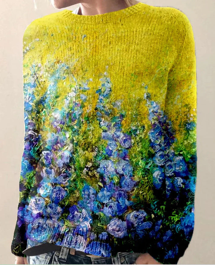 Sofia - Maglia da donna con stampa floreale 3D