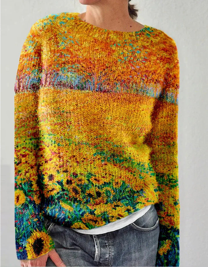 Sofia - Maglia da donna con stampa floreale 3D