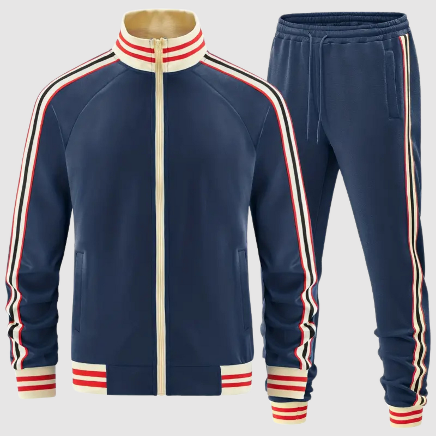 Oscar - Set di tuta e pantaloni sportivi a righe per uomo