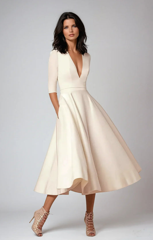 Azmira – Elegante abito midi dalla linea ad A