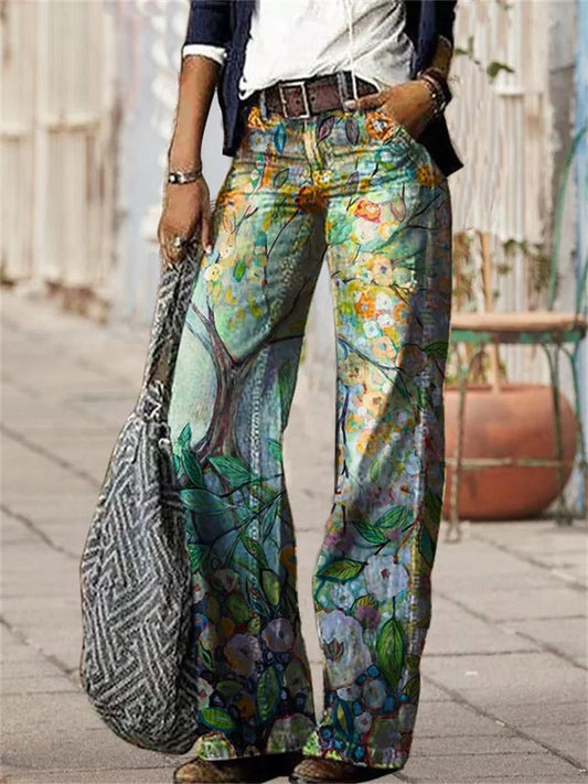 Olivette - Pantaloni in denim di alta qualità in twill di cotone