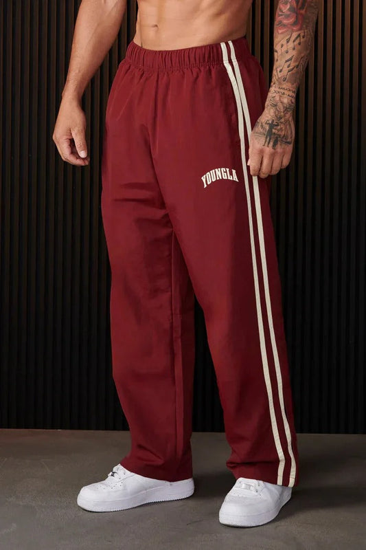 Bryan - Pantaloni sportivi da uomo con stampa a doppia riga