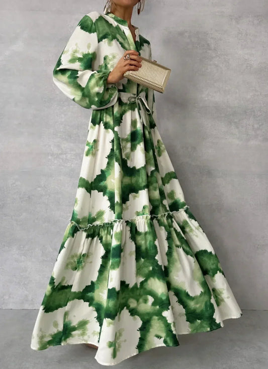 Cerena – Maxi abito elegante con maniche lunghe