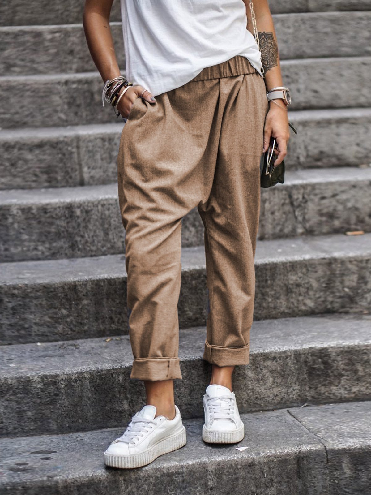 Zora - Pantaloni casual in lin